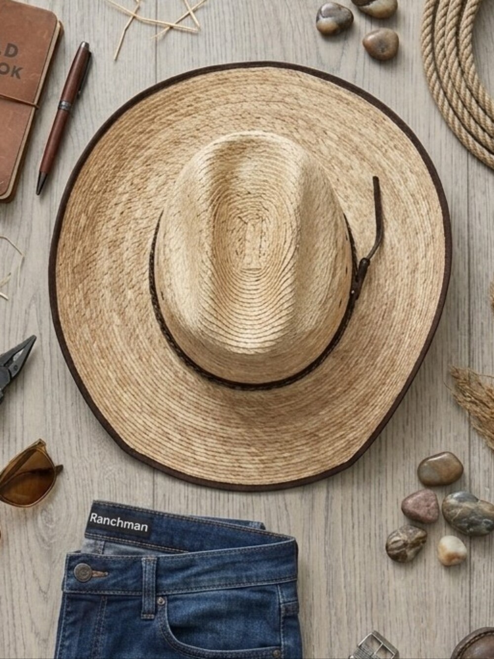 Paramount Outdoors Straw Cowboy Hat - Size 7 (56 MEX)